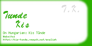 tunde kis business card